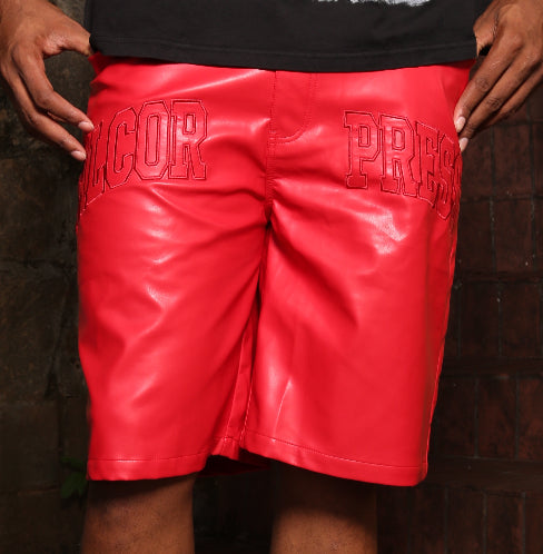 Da Press Leather Shorts