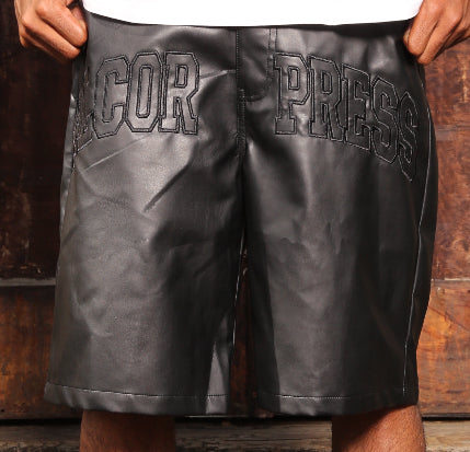 Da Press Leather Shorts